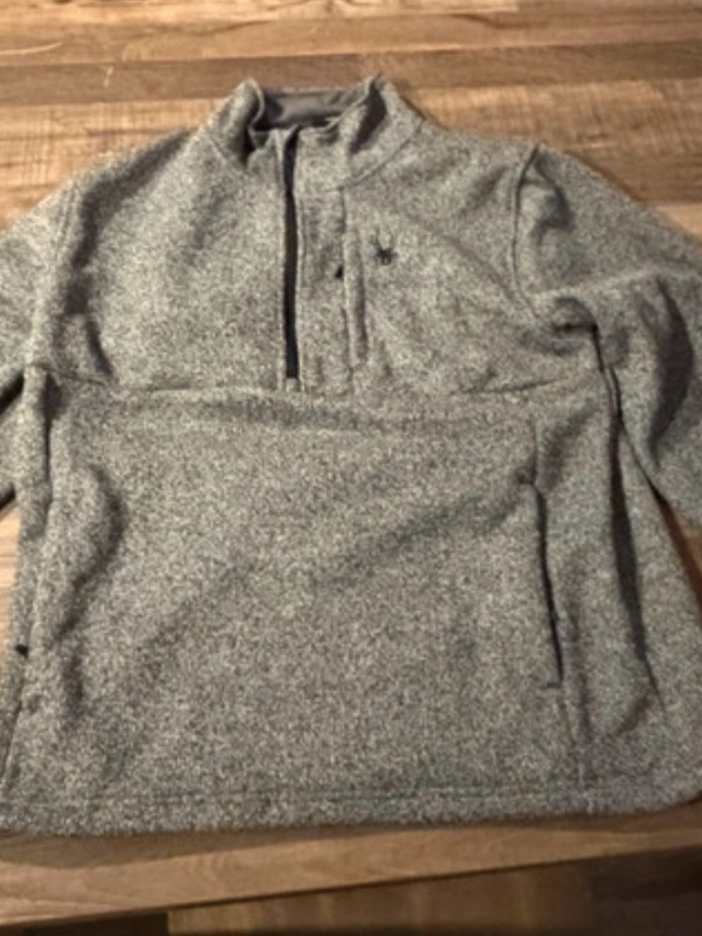 Spyder Men's Gray Quarter-Zip Fleece Pullover
